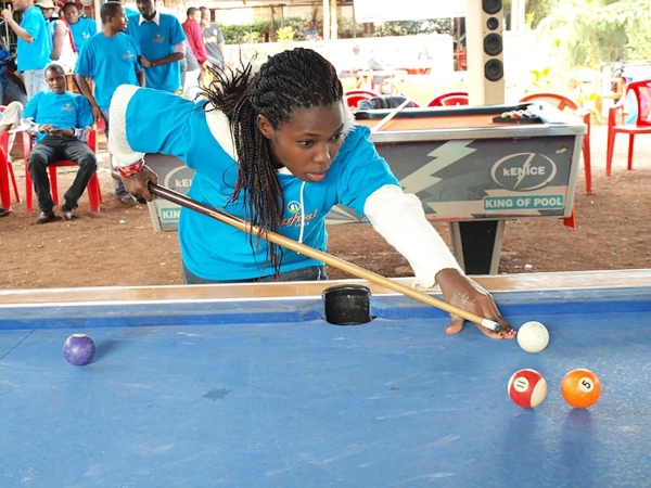 Mashindano ya pool yakiendelea jijini Dar es Salaam.